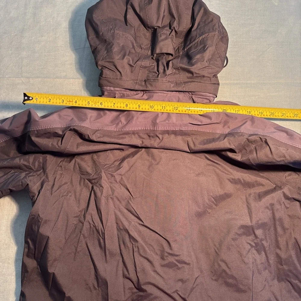 Nike Mens Hooded Rain Jacket Dark Charcoal Purple Full Zip MP3 Pocket Large